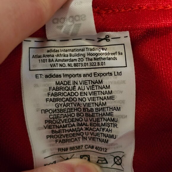 Adidas Climacool Women's M Red White Athletic Jogger 3-Stripe Zip Ankle - Picture 12 of 15